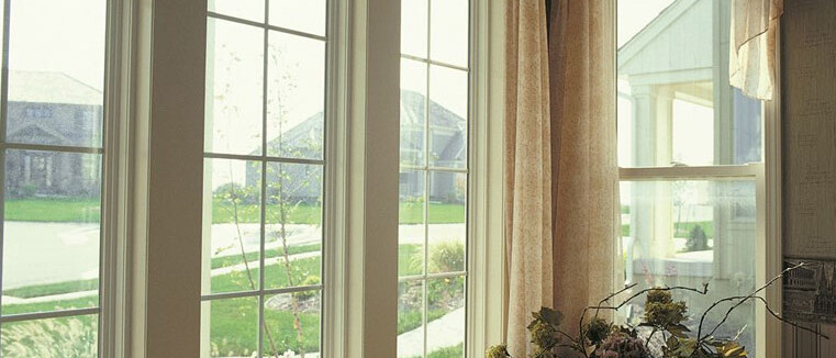 view out of window showing a suburban neighborhood